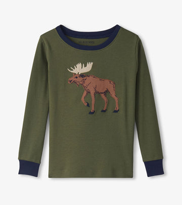 Little Blue House Wild Moose Kids Pajama Set